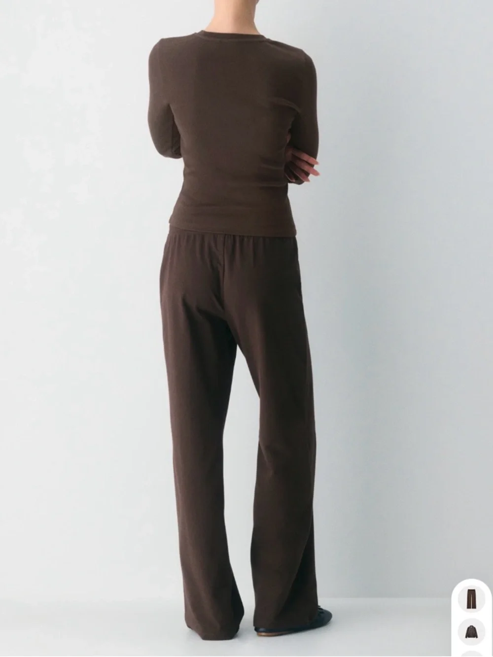 Aritzia Homestretch smooth vibe pant in brown size small NWOT - Picture 3 of 8